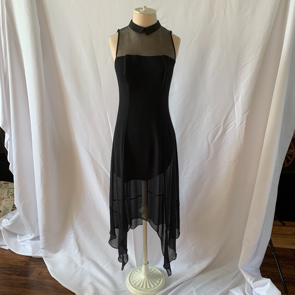 BCBGeneration Black Maxi Illusion Dress